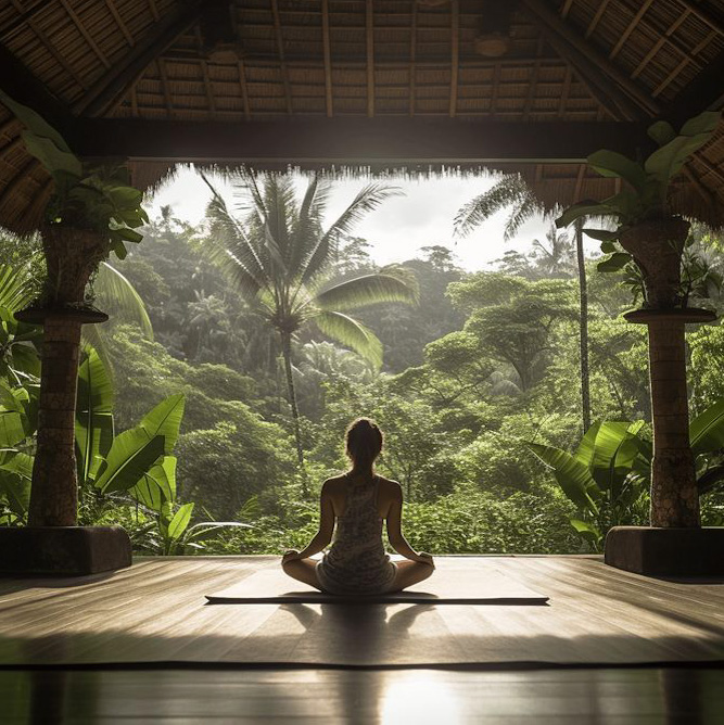 Quiet stillness and prayerful reflection in nature